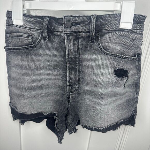 Good American Black Denim Shorts Size 4 Size 27 (v1) - Picture 1 of 3